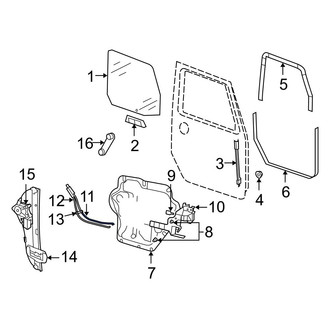 Jeep OE - Front Right Door Latch Cable