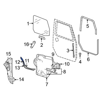 Jeep OE - Front Right Door Latch Cable