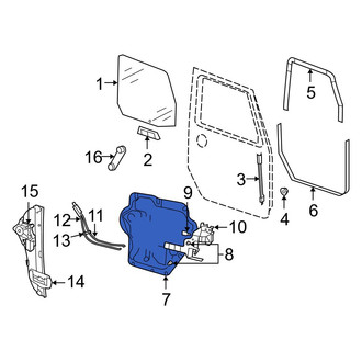 Jeep OE - Center Left Door Panel Carrier