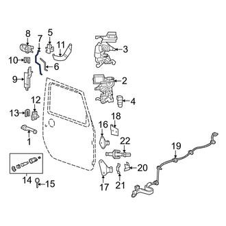 Jeep OE - Front Right Outer Door Lock Operating Rod