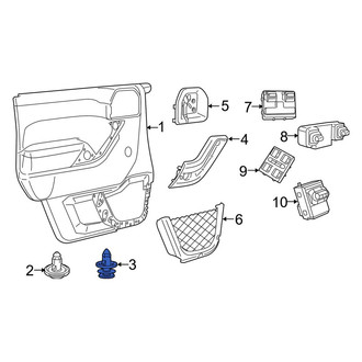 Jeep OE - Front Inner Door Interior Trim Panel Retainer