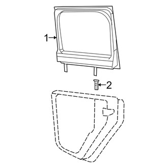 Jeep OE - Rear Door - Glass & Hardware (Half Door), (Unlimited Rubicon / Unlimited Sahara / Unlimited Sport)