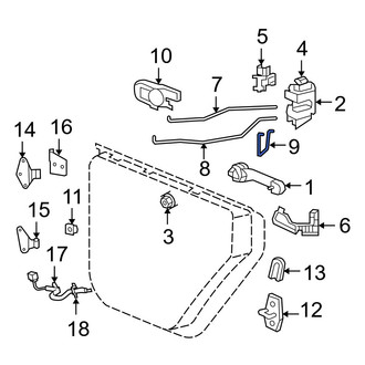 Jeep OE - Center Left Outer Door Lock Operating Rod