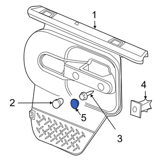 Jeep OE - Center Right Door Interior Trim Panel Cap