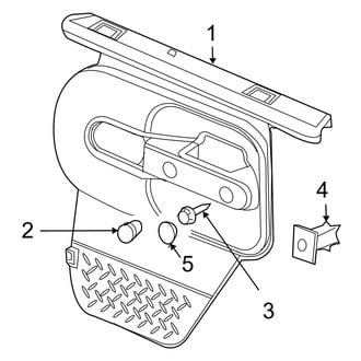 Jeep OE - Rear Door - Interior Trim (Half Door), (Unlimited Rubicon / Unlimited Sahara / Unlimited Sport)