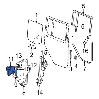 Jeep OE - Center Left Door Latch Reinforcement