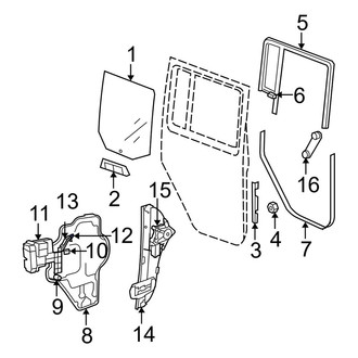 Jeep OE - Center Left Door Latch Cable