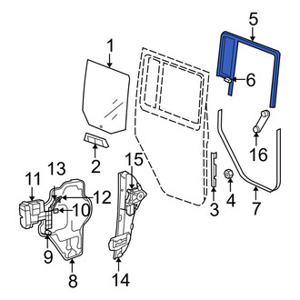 Jeep OE - Front Right Lower Window Channel