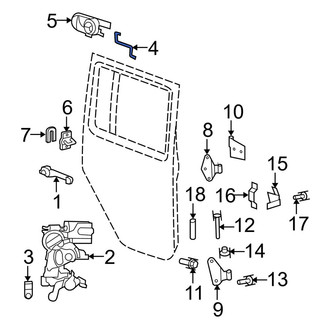 Jeep OE - Center Right Door Lock Operating Rod