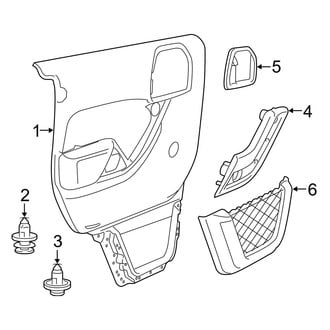 Jeep OE - Rear Door - Interior Trim (Full Door), (Unlimited Rubicon / Unlimited Sahara / Unlimited Sport)