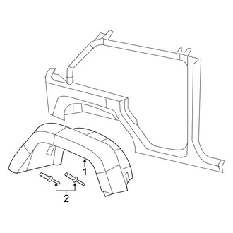 Jeep OE - Quarter Panel - Exterior Trim (Unlimited Rubicon / Unlimited Sahara / Unlimited Sport)