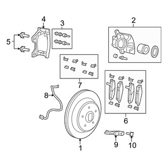 Jeep OE - Rear Suspension - Brake Components (Unlimited Sahara / Unlimited Sport / Unlimited X RWD)