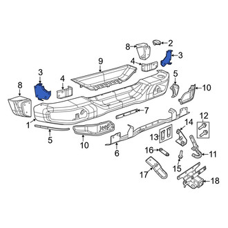 Jeep OE - Rear Right Outer Bumper Face Bar Mount