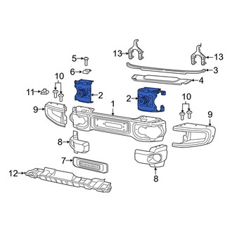 Jeep OE - Left Bumper Face Bar Bracket