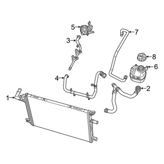 Jeep OE - Cooling - Radiator & Components (Secondary), (2.0L)