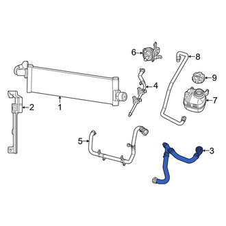 Jeep OE - Left Radiator Coolant Hose