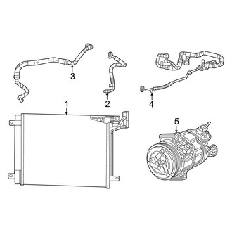 Jeep OE - Air Conditioner & Heater - Condenser, Compressor & Lines (6.4L)