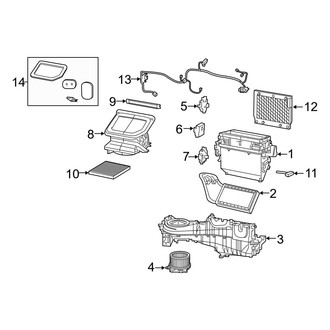 Jeep OE - Air Conditioner & Heater - Heater Components (W/O Air Conditioning)