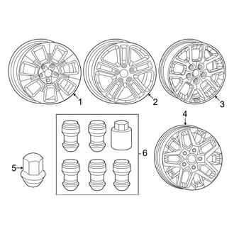 Jeep OE - Wheels (18" Wheels), (Rubicon / Sport / Sport S / Unlimited Moab / Unlimited Rubicon / Unlimited Sahara / Unlimited Sport / Unlimited Sport S)