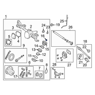 Jeep OE - Front Drive Shaft Flange Yoke Nut