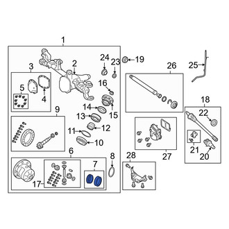 Jeep OE - Front Differential Carrier Gear Kit