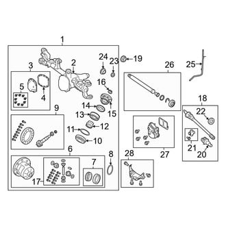 Jeep OE - Front Suspension - Front Axle & Carrier (Dana M210 Wide (Code DJF), W/O Heavy Duty Tubes)
