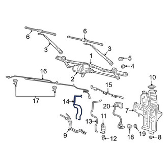 Jeep OE - Front Lower Windshield Washer Hose