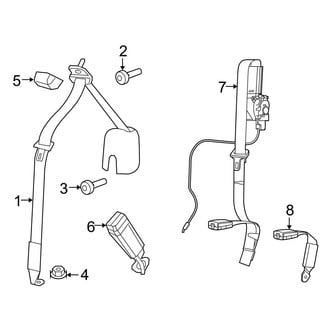 Jeep OE - Restraint Systems - Rear Seat Belts (4 Doors)