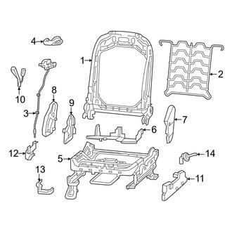 Jeep OE - Seats & Tracks - Passenger Seat Components (Frames & Shields)