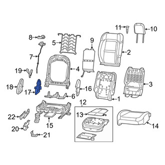 Jeep OE - Front Right Outer Seat Hinge Cover