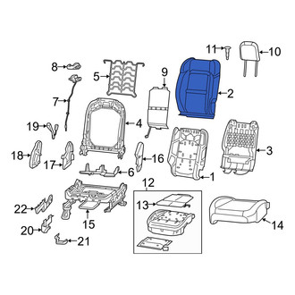 Jeep OE - Front Left Seat Back Cushion Cover