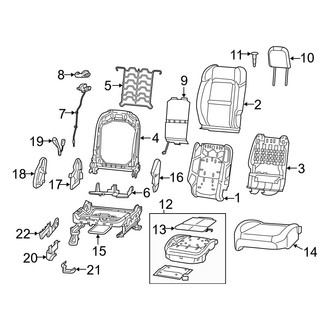 Jeep OE - Seats & Tracks - Front Seat Components (Leather)
