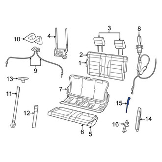 Jeep OE - Rear Right Upper Seat Hinge Cover
