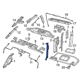 Jeep OE - Front Right Upper Outer Door Pillar Post Trim Set