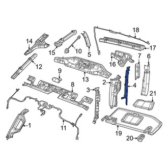 Jeep OE - Rear Left Upper Outer Door Pillar Post Trim Set