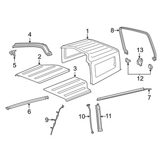 Jeep OE - Removable Top - Top & Components (Hardtop)