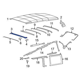 Jeep OE - Rear Roof Header Panel