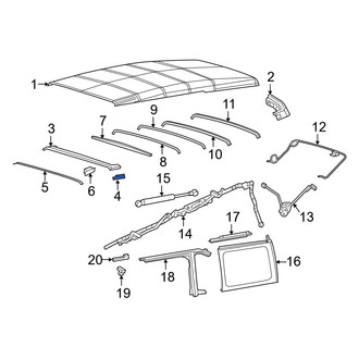 Jeep OE - Left Roof Header Panel Seal