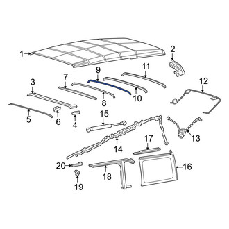 Jeep OE - Center Roof Bow