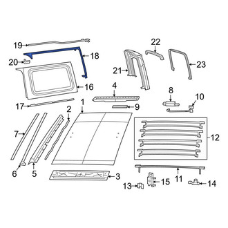 Jeep OE - Left Upper Quarter Glass Seal