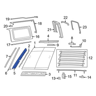 Jeep OE - Left Roof Side Rail