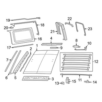 Jeep OE - Convertible/Soft Top - Cover & Components (Power), (Unlimited Moab / Unlimited Rubicon / Unlimited Sahara / Unlimited Sport / Unlimited Sport S)