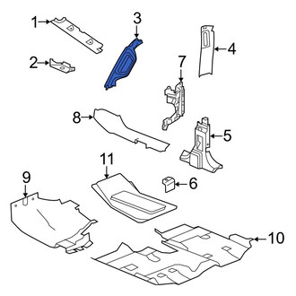Jeep OE - Right Body A-Pillar Trim Panel
