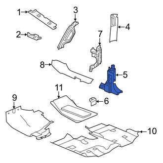 Jeep OE - Left Lower Door Pillar Post Trim Set