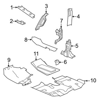 Jeep OE - Pillars, Rocker & Floor - Interior Trim (Rubicon / Rubicon X / Sport / Sport S / Willys)