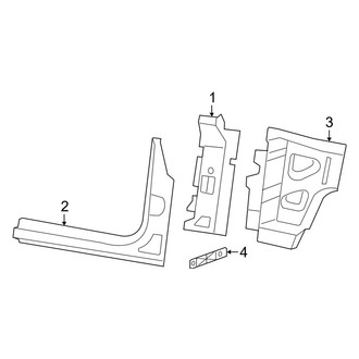 Jeep OE - Pillars, Rocker & Floor - Hinge Pillar (Unlimited Rubicon / Unlimited Sahara / Unlimited Sahara 4xe / Unlimited Willys)