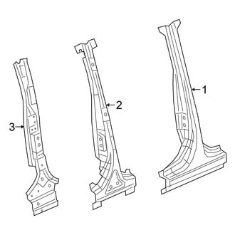 Jeep OE - Pillars, Rocker & Floor - Center Pillar (Unlimited Rubicon / Unlimited Sahara / Unlimited Sahara 4xe / Unlimited Willys)