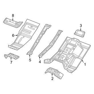 Jeep OE - Pillars, Rocker & Floor - Floor (Unlimited Moab / Unlimited Rubicon / Unlimited Sahara / Unlimited Sport / Unlimited Sport S)