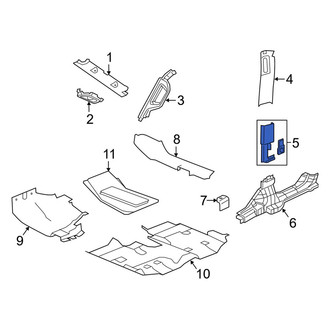 Jeep OE - Left Lower Door Pillar Post Trim Set