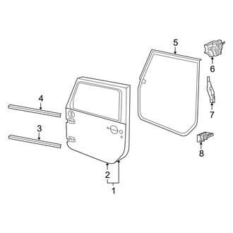 Jeep OE - Front Door - Door & Components (Full Door)
